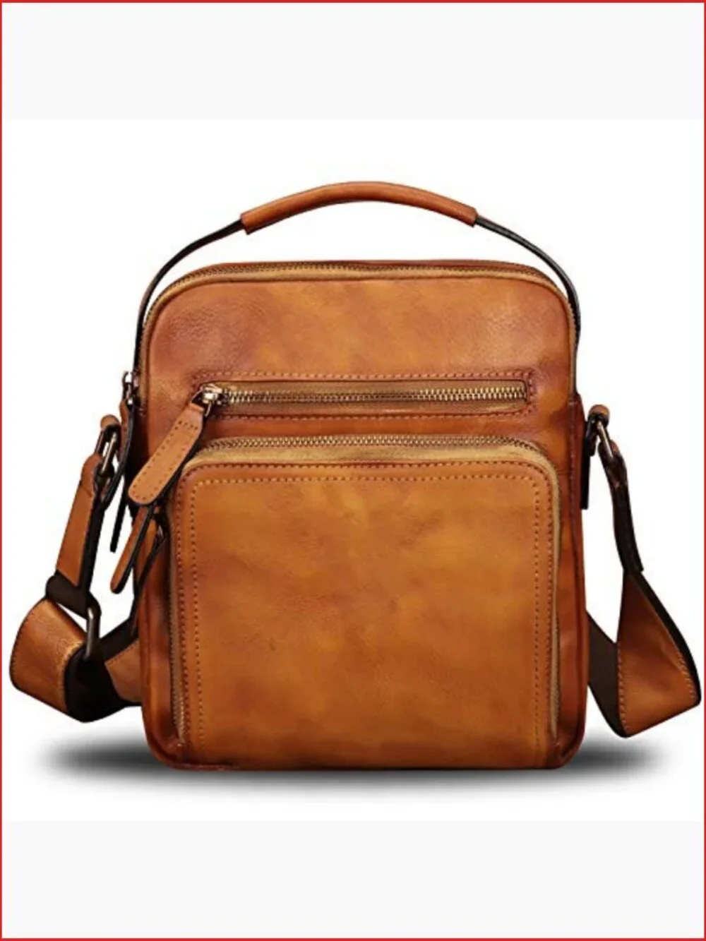 Vintage Genuine Leather Messenger Bag Crossbody Satchel Purse